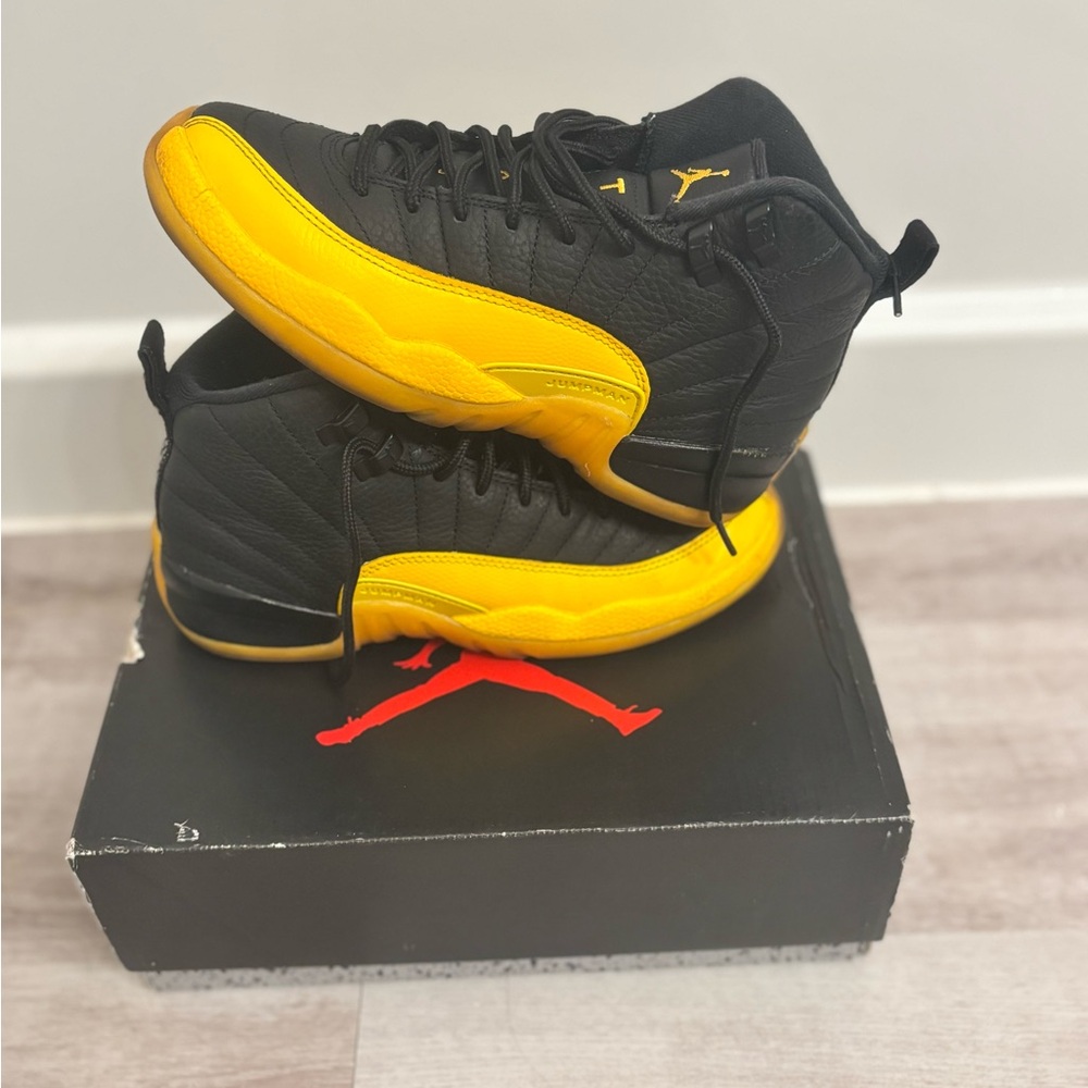 Air Jordan Black and Yellow Sneakers